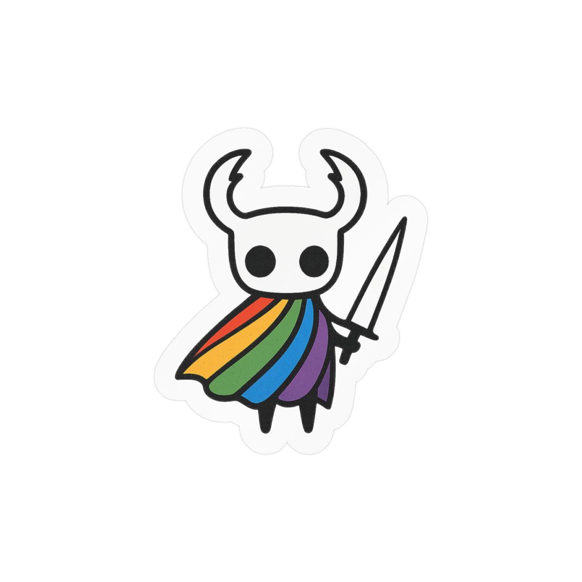 Matte Rainbow Knight Sticker | Bold Fantasy Vinyl Decal - alternate angle 1, merchandise