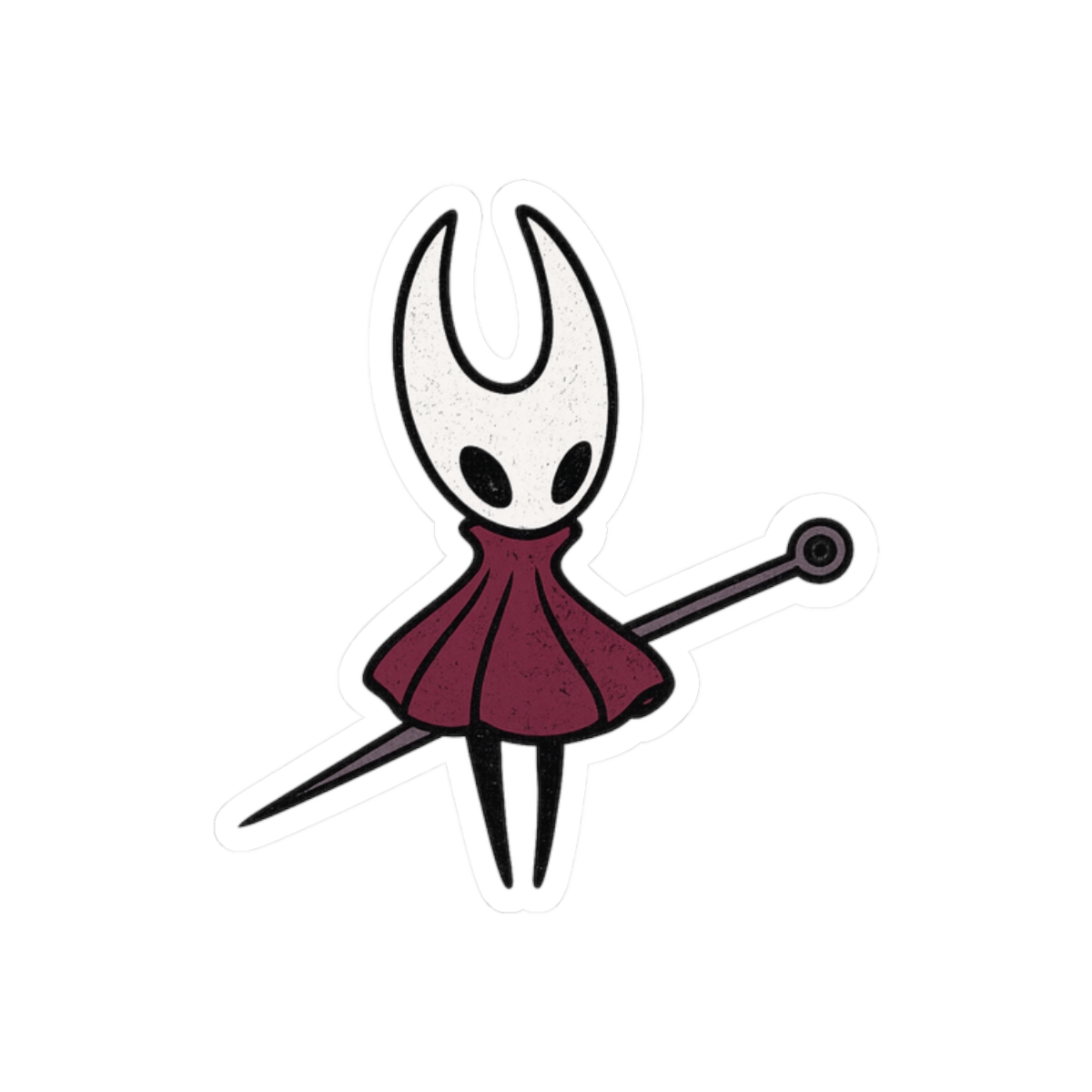 Hollow Knight Hornet Sticker | Bold Sentinel Vinyl Decal - alternate angle 2, merchandise