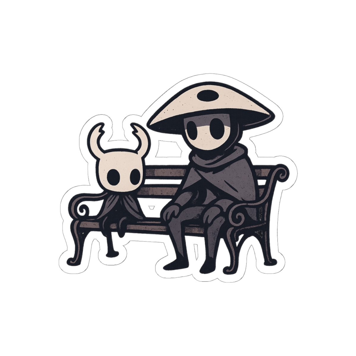 Hollow Knight Quirrel and Ghost Sticker | Charming Vinyl Decal - Official Stickers merchandise