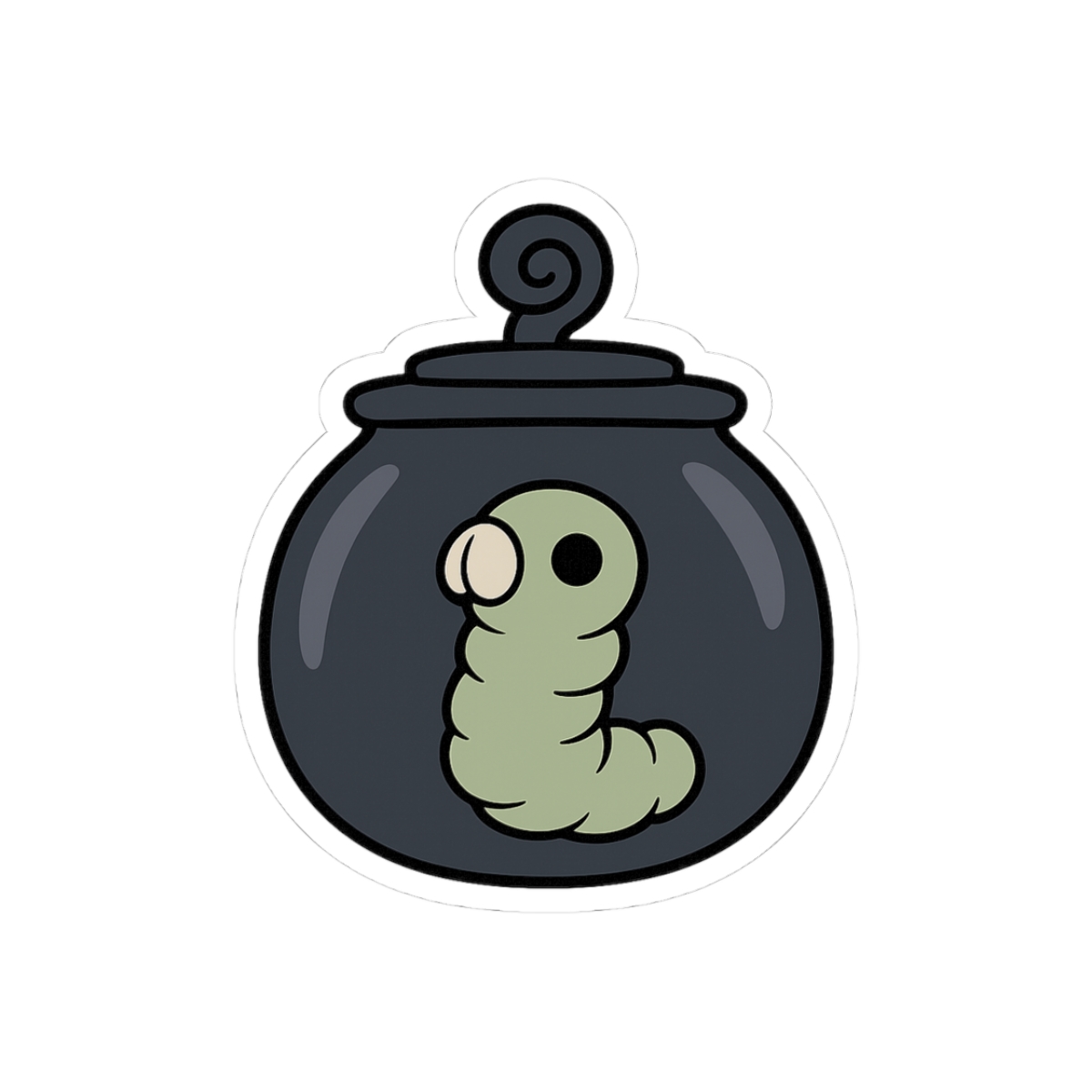Hollow Knight Grub in Jar Cute Sticker | Adorable Vinyl Decal