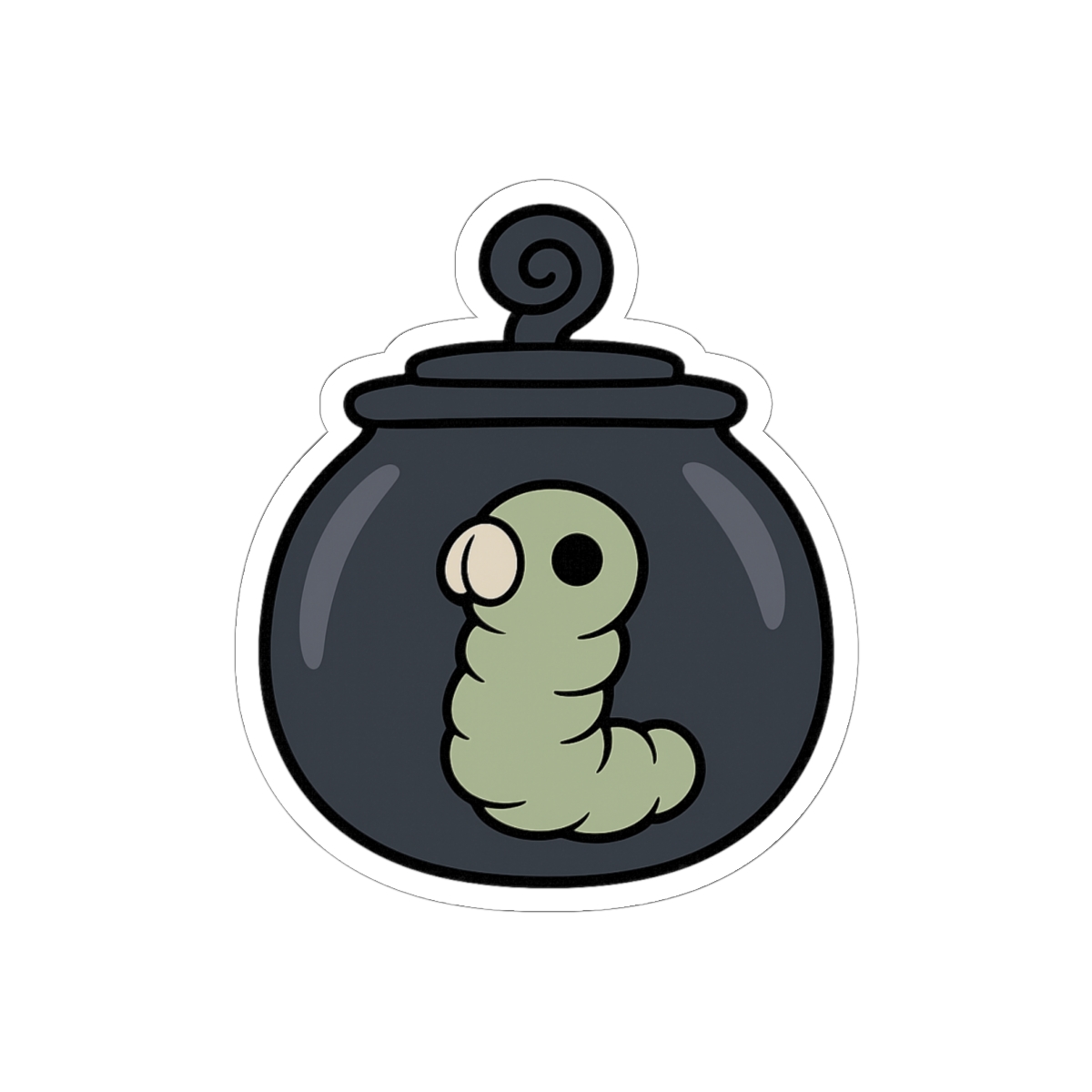 Hollow Knight Grub in Jar Cute Sticker | Adorable Vinyl Decal - Hollow Knight official Stickers merch