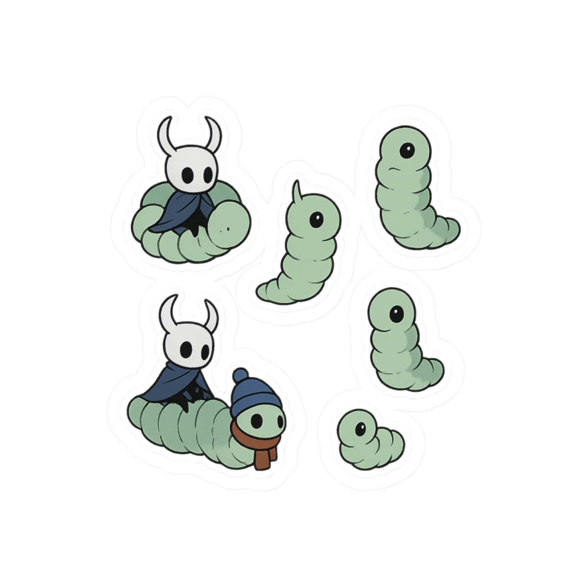 Hollow Knight Grubs Sticker Pack | Cute Gaming Decals - Official Stickers merchandise