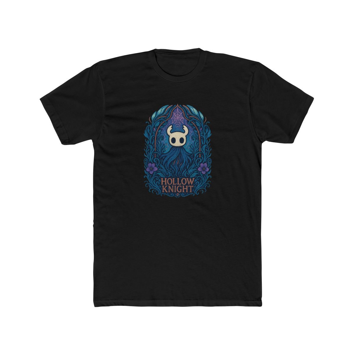 Hollow Knight Ghost Horned Mask T-Shirt - alternate angle 3, merchandise