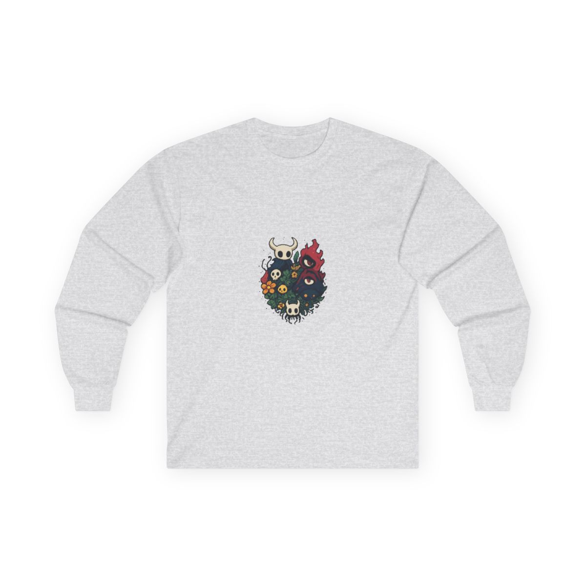 Beige hoodie with a front pocket and a hood. The front displays a colourful graphic of cartoon characters. The hoodie is made of a soft material and has long sleeves. - alternate angle 4, merchandise