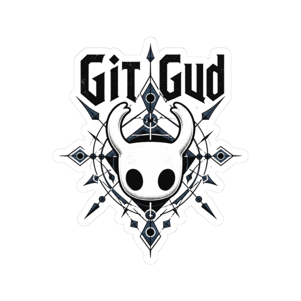 Hollow Knight "Git Gud" Sticker - alternate angle 1, merchandise